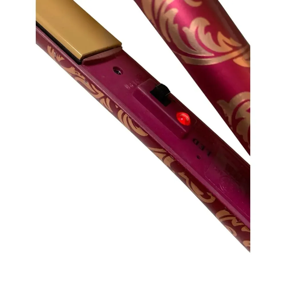 Ultra CHI Flat Iron Hair Straightener Pink Gold‎ Floral 1 Inch Ceramic